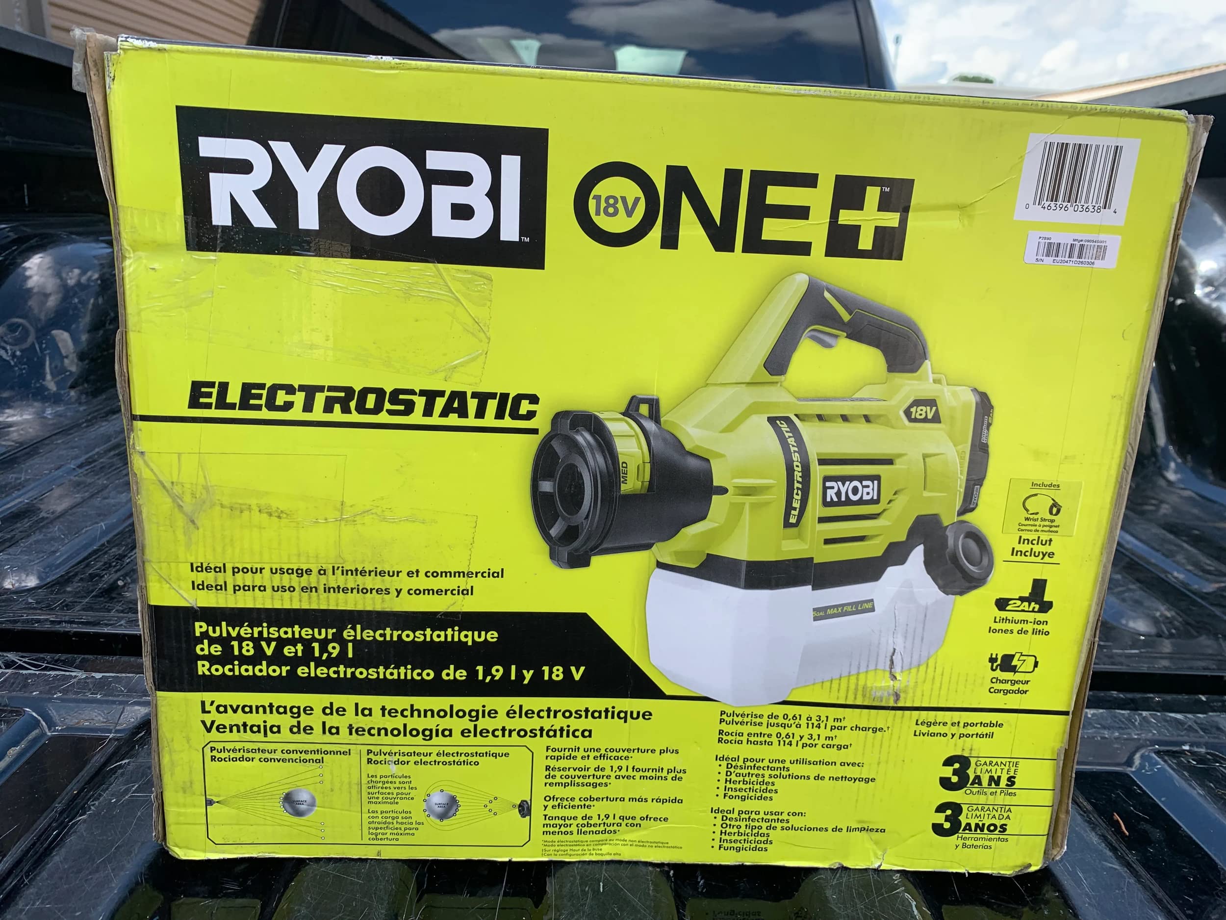Amazon.com : RYOBI - ONE+ 18V Cordless Electrostatic 0.5 Gal